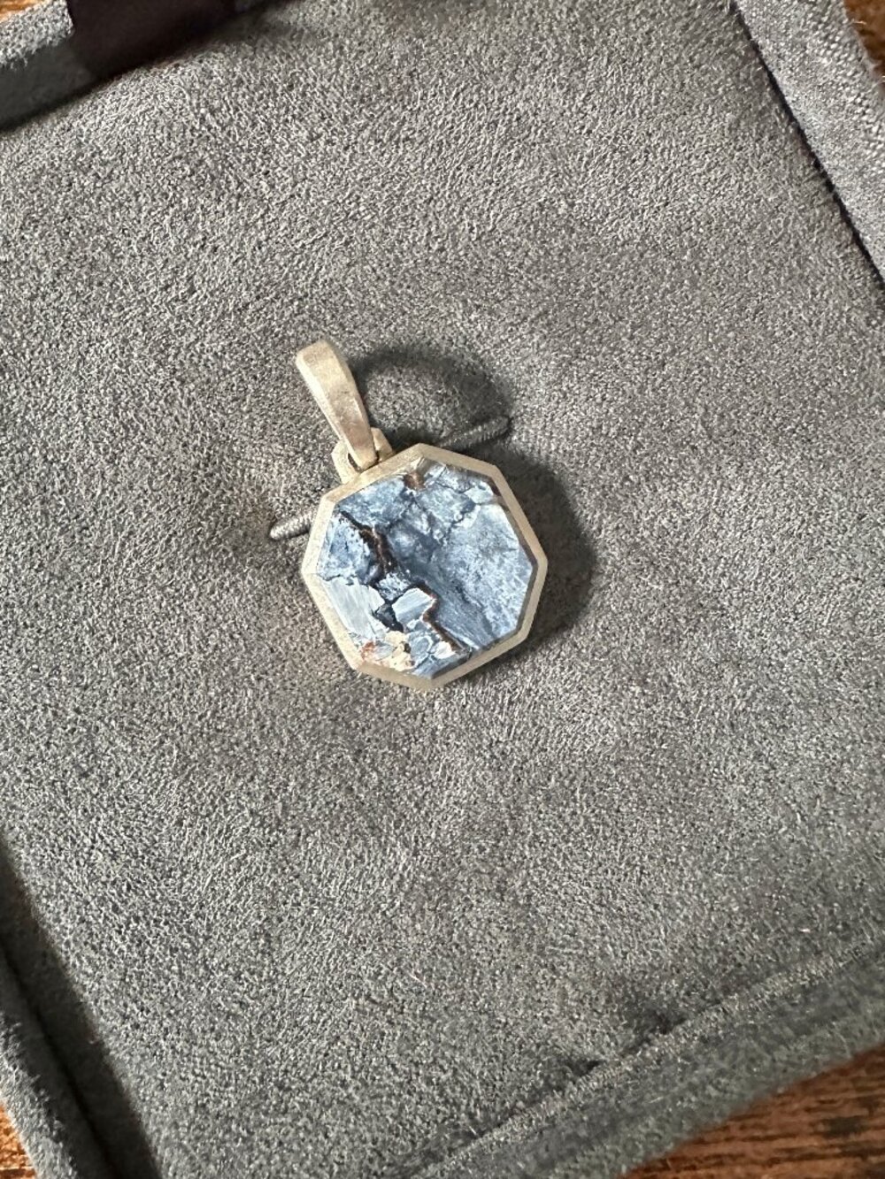 David Yurman Faceted Stone Amulet Pendant in Pietersite - 16mm